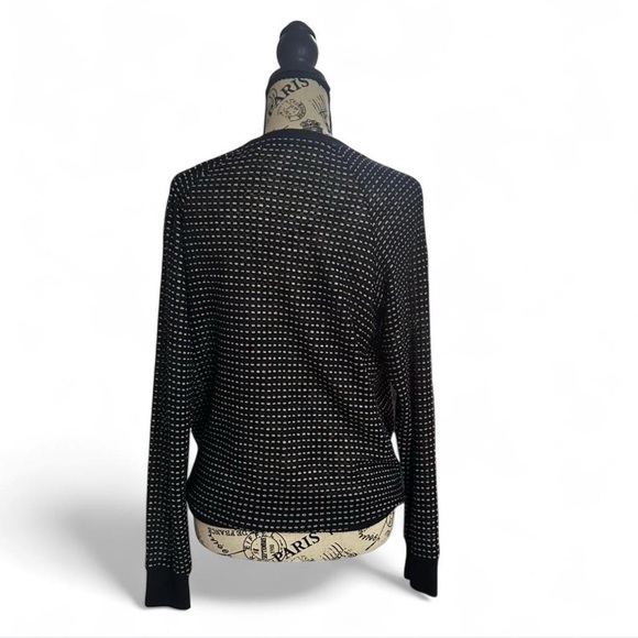 Velvet by Graham & Spencer Navy Polka Dot Tie Front Top - Picture 4 of 7